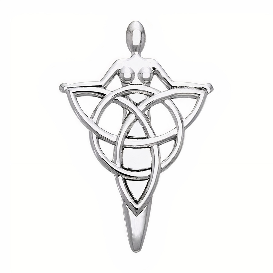 Billede af Vedhæng Gudinde med Triquetra - Treenighedssymbolet - 45mm - u/kæde