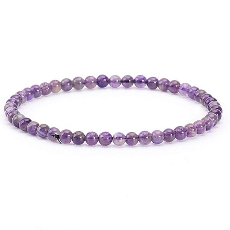 Armbånd Ametyst - 4mm
