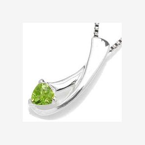 Vedhng med Peridot - 20mm - u/kde