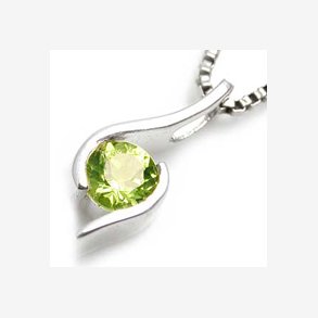 Vedhng med Peridot - 17 mm - u/kde