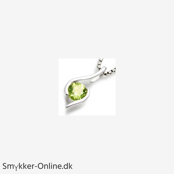 Vedhng med Peridot - 17 mm - u/kde