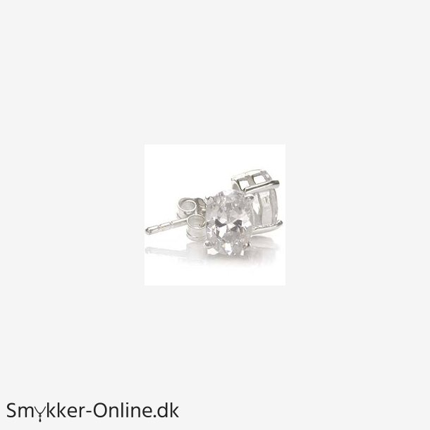 restikker med klar Zirkonia - 7x5mm - pr st
