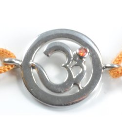 Chakra Aum Armbnd - 2 Chakra - med Citrin - 14mm