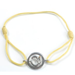 Chakra Aum Armbnd - 3 Chakra - med Safir - 14mm