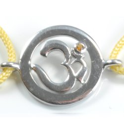 Chakra Aum Armbnd - 3 Chakra - med Safir - 14mm