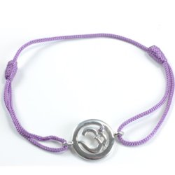Chakra Aum Armbnd - 7 Chakra - med Ametyst - 14mm