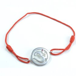 Chakra Aum Armbnd - 1 Chakra - med Rubin - 18mm