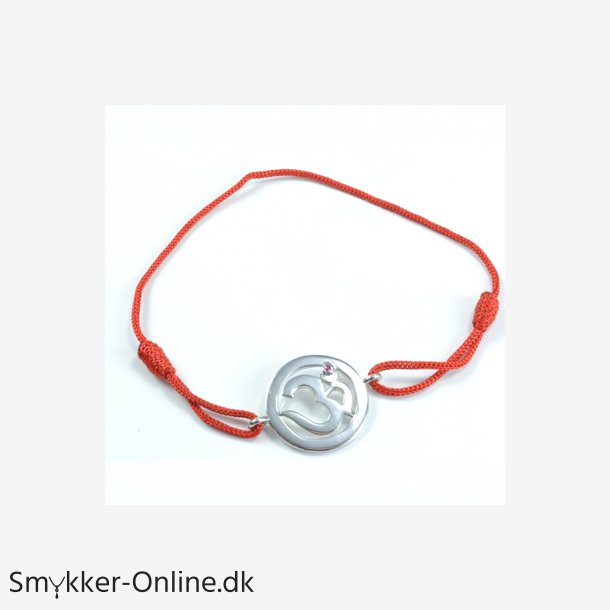 Chakra Aum Armbnd - 1 Chakra - med Rubin - 18mm