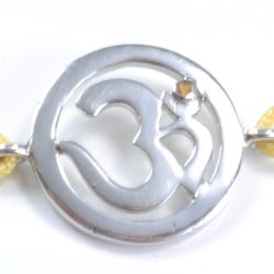 Chakra Aum Armbnd - 3 Chakra - med Safir - 18mm