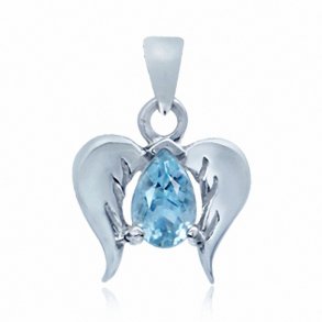 Vedhng Englevinger og Bl Topas - 15mm - u/kde