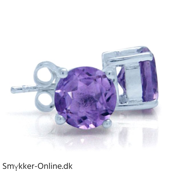 restikker med Ametyst - 7mm - pr par