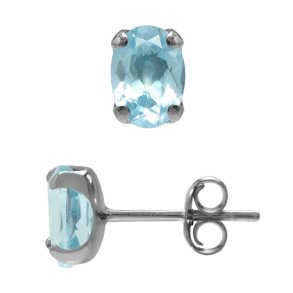 restikker med Bl Topas - 7x5mm - pr st