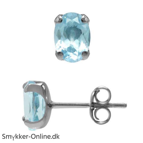 restikker med Bl Topas - 7x5mm - pr st