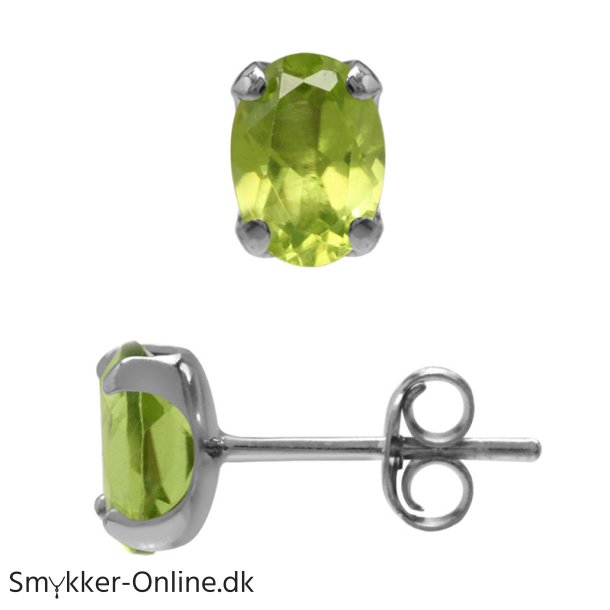 restikker med Peridot - 7x5mm - pr st