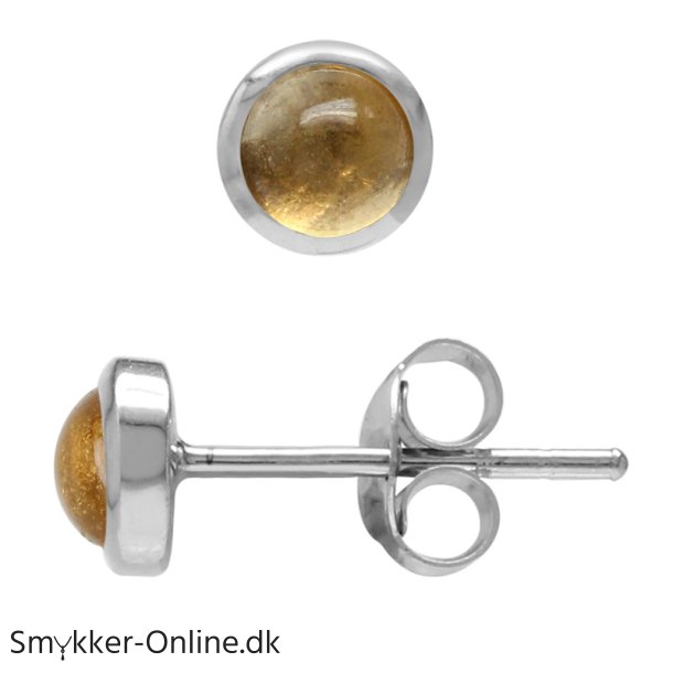 restikker med Citrin - 4mm - pr par