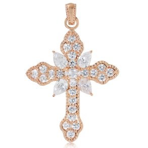 Kors med zirkonica - 43mm - u/kde