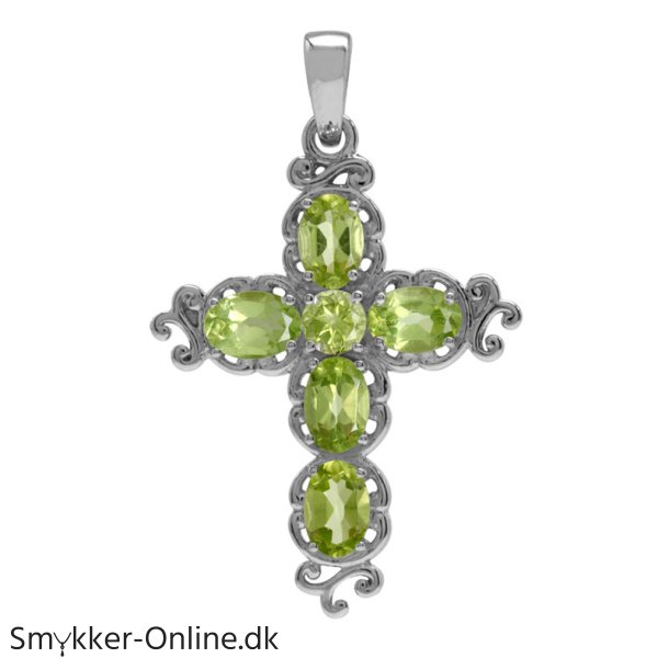 Kors med Peridot - 37mm - u/kde