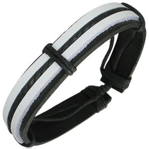 Lderarmbnd -  2 farvet