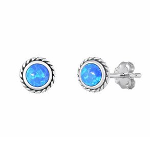 restikker med Opal - 6 mm - pr par