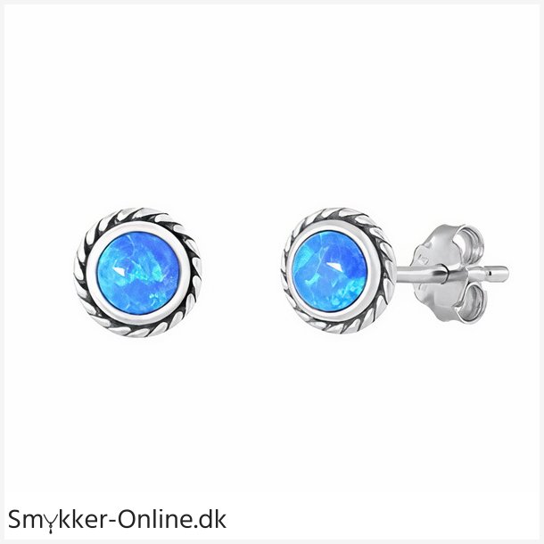 restikker med Opal - 6 mm - pr par