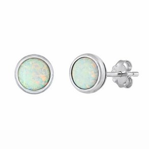 restikker med Opal - 6 mm - pr par
