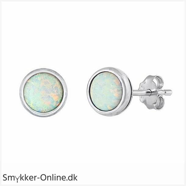 restikker med Opal - 6 mm - pr par
