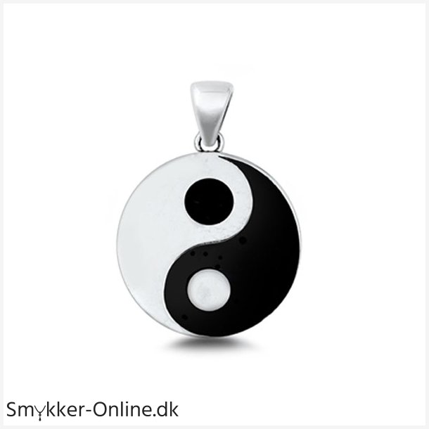 Hjemløs Afhængighed kommentar Yin Yang vedhæng - 25mm - u/kæde - Yin Yang Smykker - smykker-online.dk