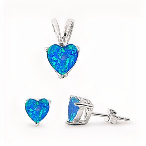 Hjerte smykkest med Opal - u/kde