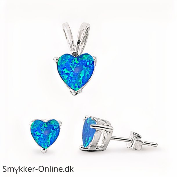 Hjerte smykkest med Opal - u/kde