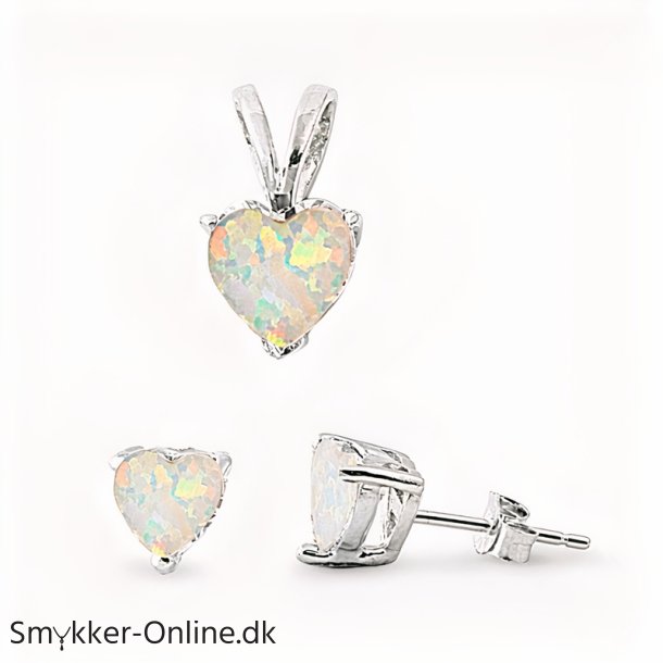 Hjerte smykkest med Opal - u/kde