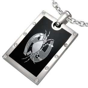 Vedh�ng Krebsen Stjernetegn St�l - 44mm - u/k�de