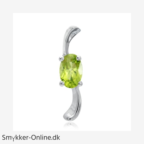 Vedhng med Peridot - 17mm - m/kde