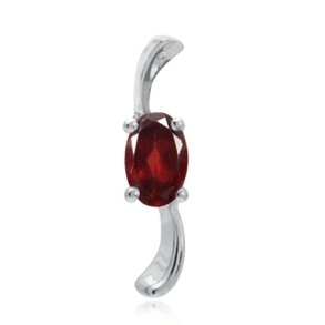 Vedh�ng med R�d Garnet - 17mm - m/k�de