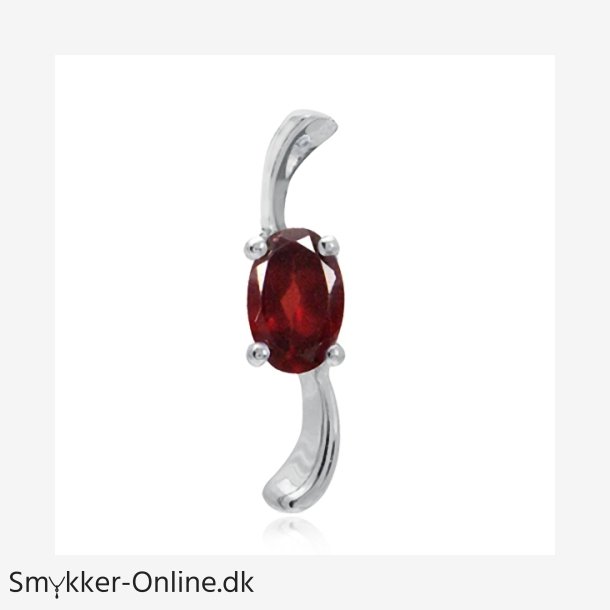 Vedhng med Rd Garnet - 17mm - m/kde