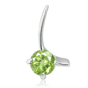 Vedhng med Peridot - 14mm - m/kde