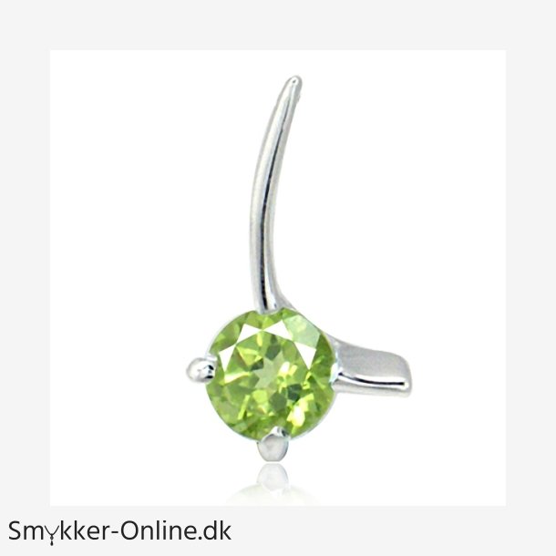 Vedhng med Peridot - 14mm - m/kde