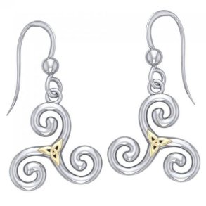 �reringe Triskele og Triquetra - Treenighedssymbolet - 29mm