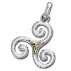 Vedhng Triskele og Triquetra - Treenighedssymbolet - 24mm - u/kde