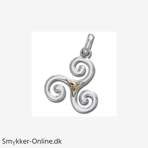 Vedhng Triskele og Triquetra - Treenighedssymbolet - 24mm - u/kde