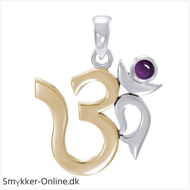 AUM vedhng med Ametyst - 26mm - u/kde