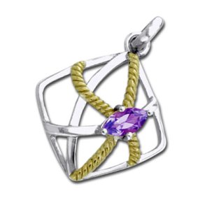 Vedhng med Ametyst - 32mm - u/kde