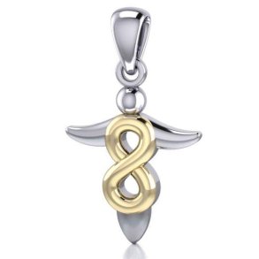 Vedhng Engel med Uendelighedstegnet - 29mm - u/kde