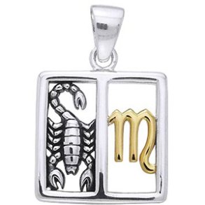 Vedhng Skorpionen Stjernetegn - 30mm - u/kde