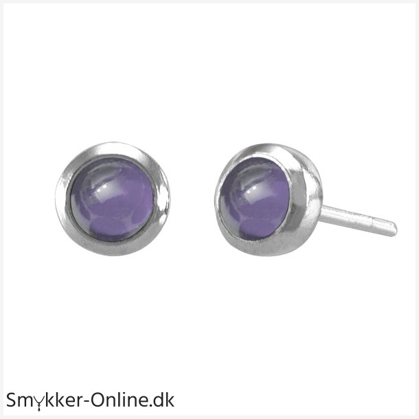 restikker med Ametyst - 6mm - pr par