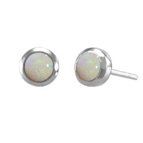 restikker med Opal - 6mm - pr par