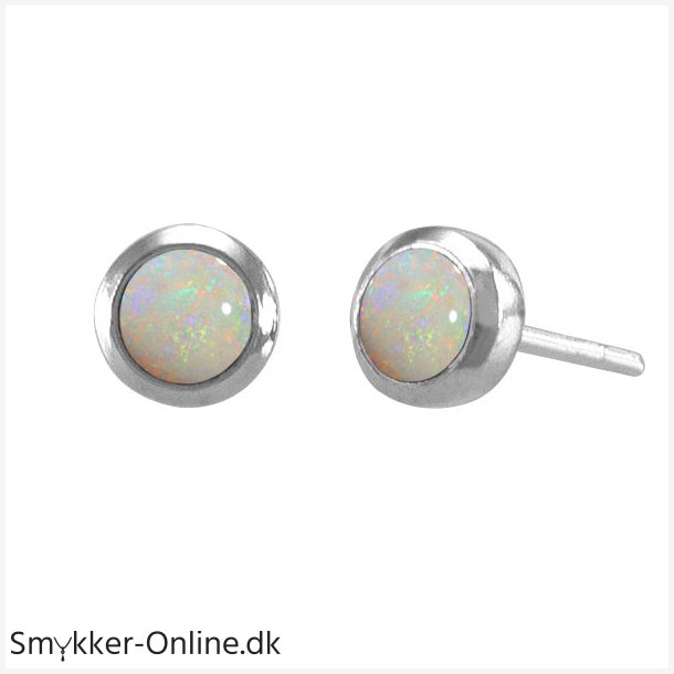 restikker med Opal - 6mm - pr par