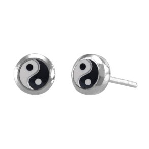 Yin Yang restikker - 6mm - pr par