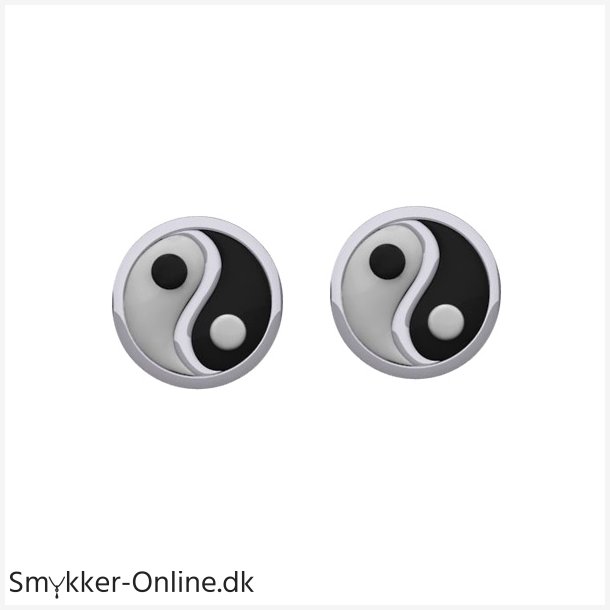 Yin Yang restikker - 8,5mm - pr par