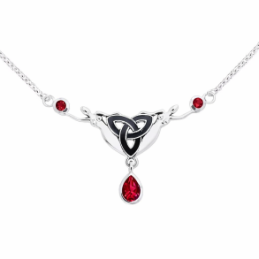 Halsk�de med Triquetra - Treenighedssymbolet og Rubin