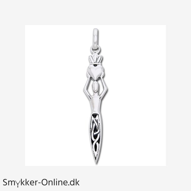 Vedhng Gudinde med Claddagh - 47mm - u/kde